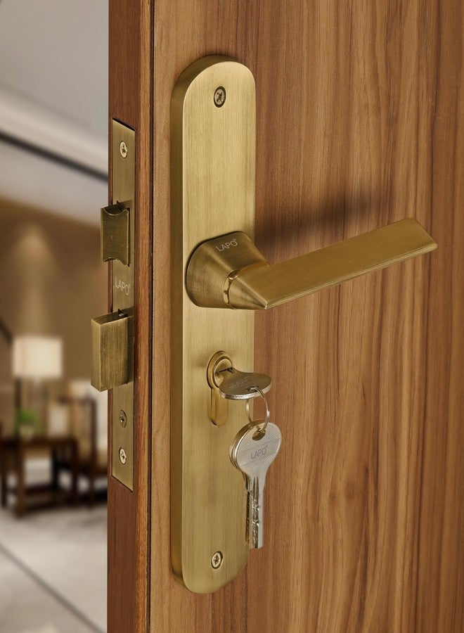 LAPO Mortise Door Lock Set - Heavy Duty Main Door Lock with Keys, 60mm Cylinder, 45x45 mm Lockbody, Handle Lock for Home, Office, Bedroom, Hotel (Antique Finish, 3 Years Warranty) Cy-156 - Image 1